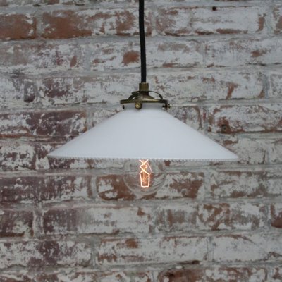 French Brass Pendant Lamp With White, French Style Ceiling Lamp Shades