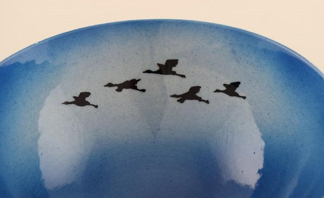 Bowl with Birds by Sven Wejsfelt for Gustavsberg Studiohand for 