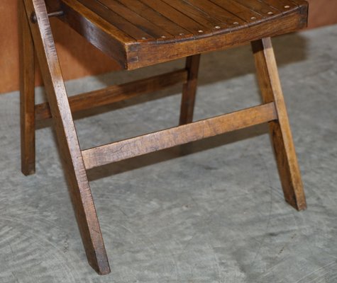 English Oak Folding Steamer Chairs, 1900-1920, Set of for sale