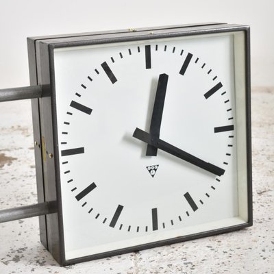 Vintage Double Sided Clock from Pragotron for sale at Pamono