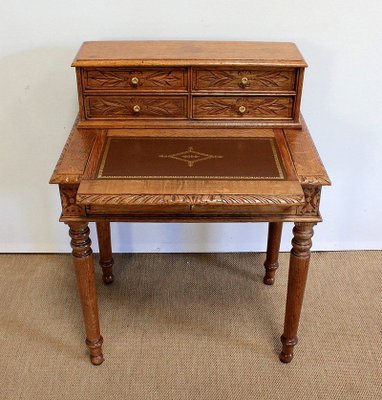 Small Tiered Child s Desk in Solid Oak Late 19th Century for sale