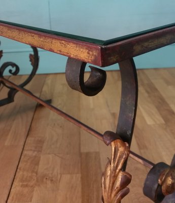 Wrought iron end table base deals