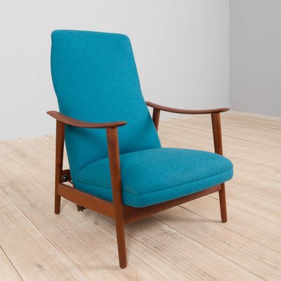 Sedia a dondolo vintage reclinabile in teak di Arnt Lande per Stokke,  Scandinavia, anni '60 in vendita su Pamono