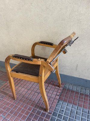 Vintage wooden on sale barber chair