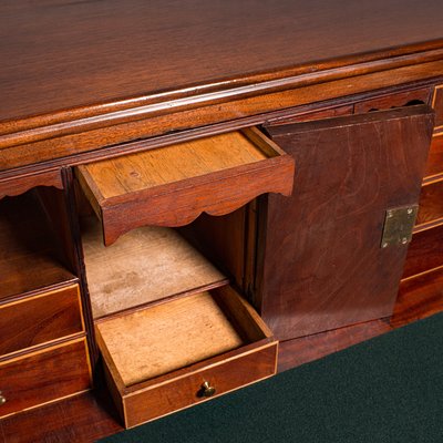 Antique Georgian English Secretaire, Antique Wood Desk Cabinet