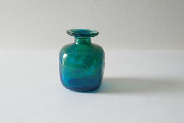 Turquoise Blue and Green Glass Vases from Mdina, 1960s, Set of 6 for sale  at Pamono