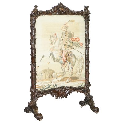 Georgian Carved Wood Fireplace Screen, 1800s for sale at Pamono