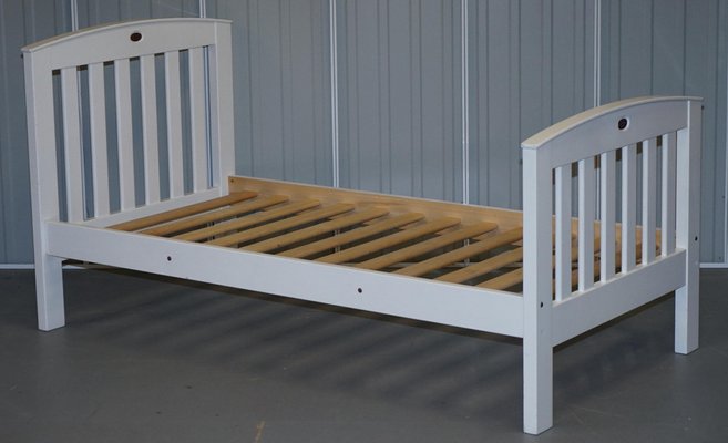 White Painted Pine Single Childrens Bed, 3 Foot Bed Frame