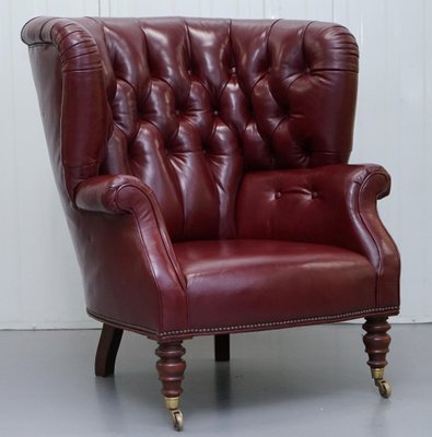 Oxblood leather armchair new arrivals