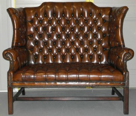 Chesterfield Hand Dyed Wingback Leather, Tufted Leather Meaning
