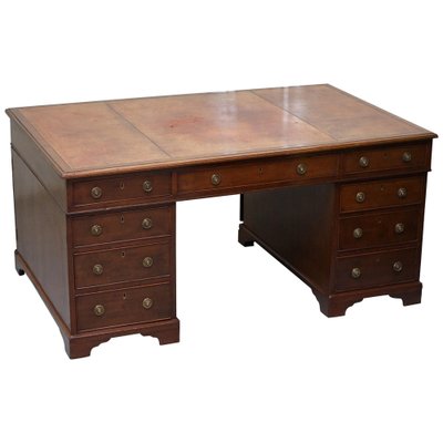 Antique double sided partners desk deals