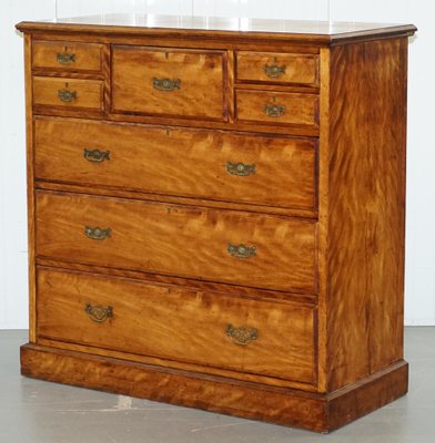 Solid Light Walnut Chest Of Drawers, Solid Maple Dresser Vintage