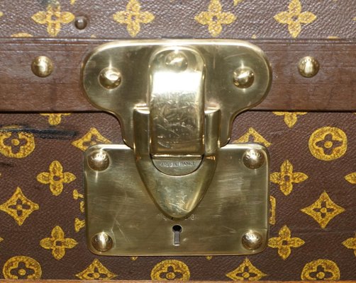 French Wardrobe Steamer Trunk with Stencil Monogram from Louis