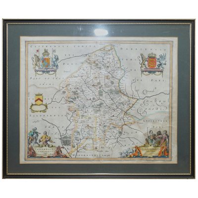 Printable Map Of Cheshire Antique Hand-Colored Print Map Of Cheshire For Sale At Pamono