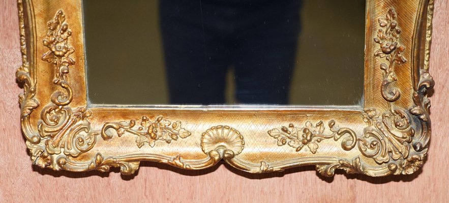 Specchi da parete ottagonali vintage in legno e bronzo, set di 2 in vendita  su Pamono
