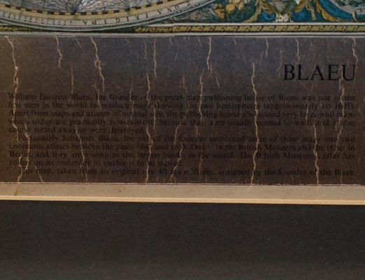 Blaeu Wall Map Silver Foil World Map Print In Silver Leaf After Willem Blaeu For Sale At Pamono