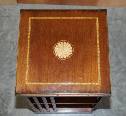 Libreria modulare con ribalta in legno e montanti in metallo, anni '60
