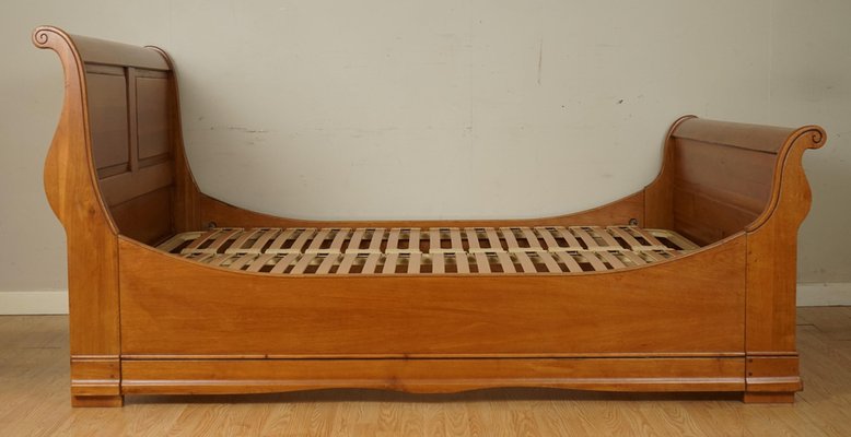 Vintage Oak Double Sleigh Bed Frame By, Sled Bed Frame