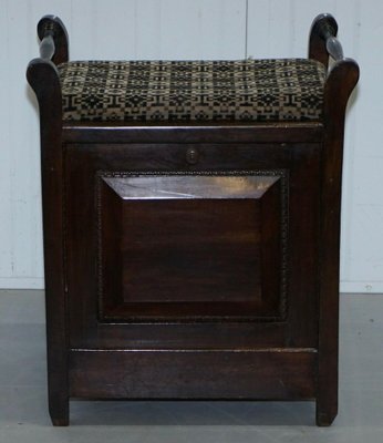 Antique piano stool with storage discount