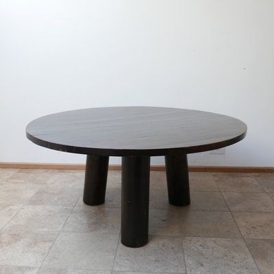 Large Mid Century Spanish Circular, Large Circle Dining Table And Chairs