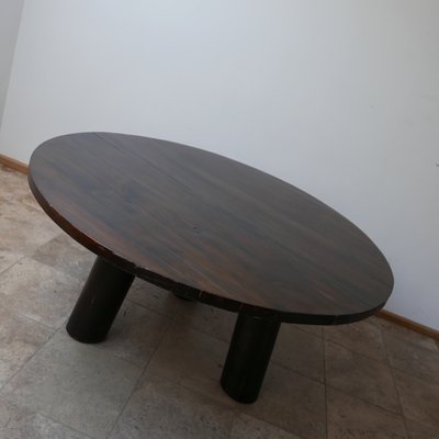 Large Mid Century Spanish Circular, Large Circle Dining Table And Chairs