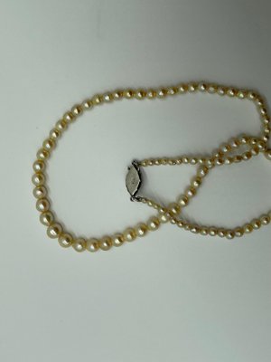 Art Deco Akoya Pearl Necklace with 