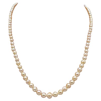 Art Deco Akoya Pearl Necklace with 