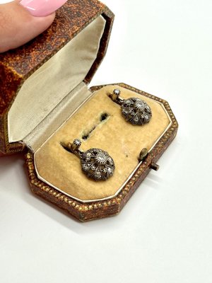 Vintage Portuguese Cocktail Diamond Earrings, 1940s, Set of 2 for sale at  Pamono