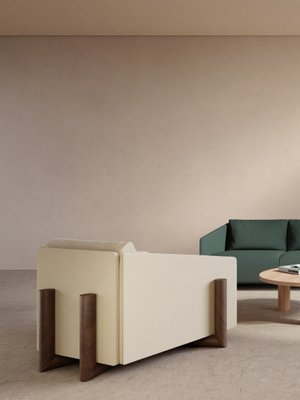 Cream Timber Armchairs from Kann Design for sale at Pamono