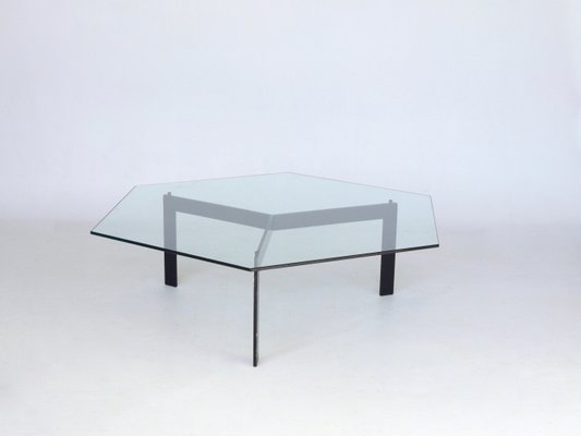 Dutch Minimalist Hexagonal Coffee Table 1960s