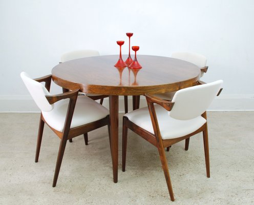Mid Century Rosewood Extending Dining, Mid Century Dining Room Table Sets