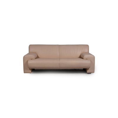 Machalke Cream Leather Sofa For At, Leather Couch Cream