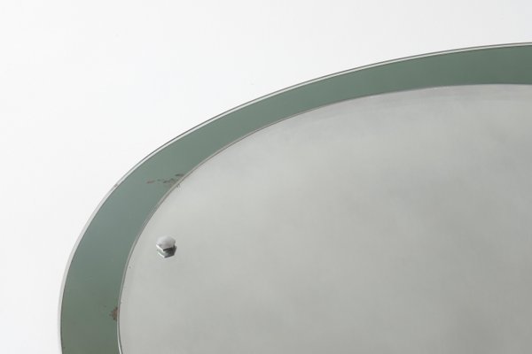 Mid-Century Italian Mirror Framed in Mirrored Metal Mid-Century Italian Mirror Framed in Mirrored Metal