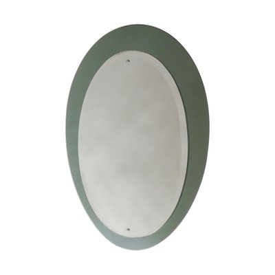 Mid-Century Italian Mirror Framed in Mirrored Metal Mid-Century Italian Mirror Framed in Mirrored Metal