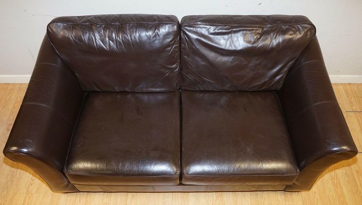 Brown Leather Two Seater Sofa Bed From, Brown Leather Sofa Bed Argos