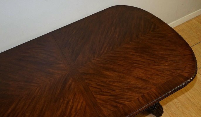 Hardwood Twin Pedestal Extendable Dining Table from Bernhardt for