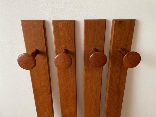 Mid Century Danish Teak Wall Hooks by Aksel Kjersgaard 1960s