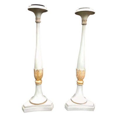Carved Teak Candlestick - 19thC Carved Teak Candlestick - 19thC