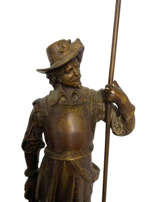 Statue Chevalier Sur Destrier – Façon Bronze – Résine – Reproduction Antique