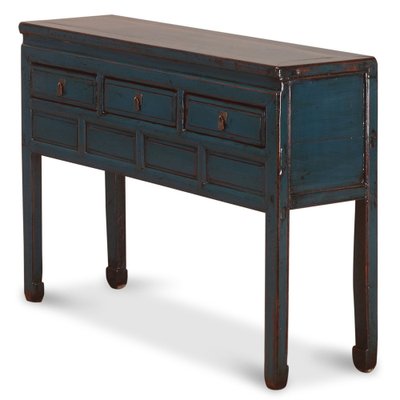 Teal Lacquered Console With Drawers For At Pamono Teal Lacquered Console With Drawers For, Teal Console Table With Drawers
