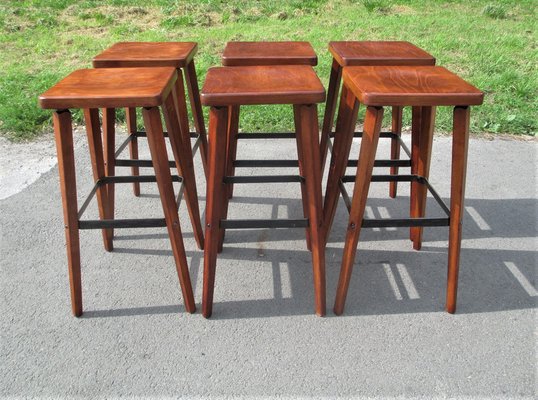 Bar Stools Spain 1960s Set Of 6 For, Outdoor Bar Stools Set Of 6