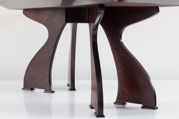 Table De Salle A Manger Moderne Sculpturale En Palissandre Italie