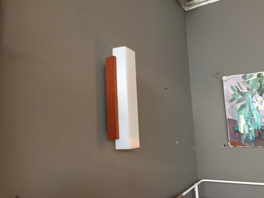 Lampara De Pared Vintage De Madera Y Plastico En Venta En Pamono