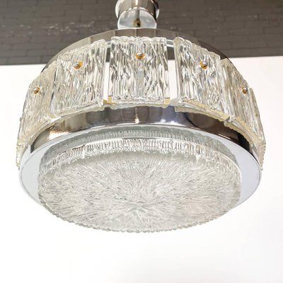 Mid Century Pendant Light In Glass And Chrome For At Pamono - Ceiling Pendant Light Fitting Homebase