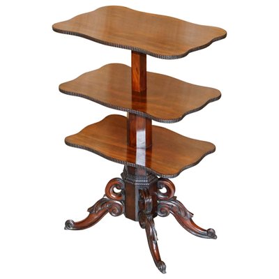 Antique Cuban Hardwood Dumbwaiter Table, Cuban Coffee Table Bookshelf Setup