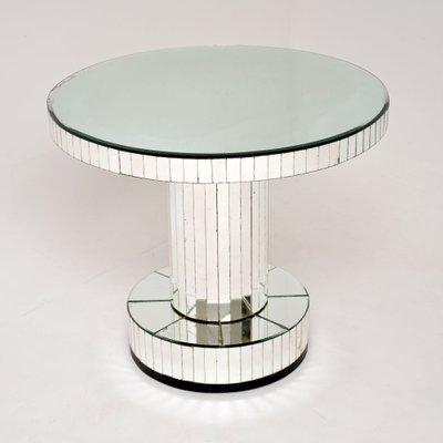 Art Deco Mirrored Glass Occasional, Mirrored Coffee Table Set Of 2