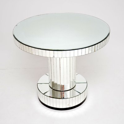 Art Deco Mirrored Glass Occasional Coffee Table For At Pamono Art Deco Mirrored Glass Occasional, Mirror Pedestal End Table
