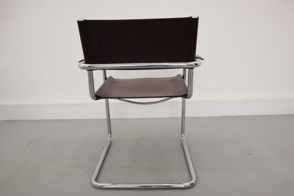 Bauhaus Leather Model MG5 Cantilever Chairs by Centro Studi for