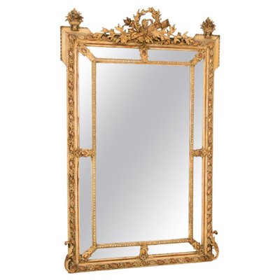 Antique French Crested Margin Mirror In Original Parcel Gilt For At Pamono Antique French Crested Margin Mirror In, Antique French Gilt Mirror