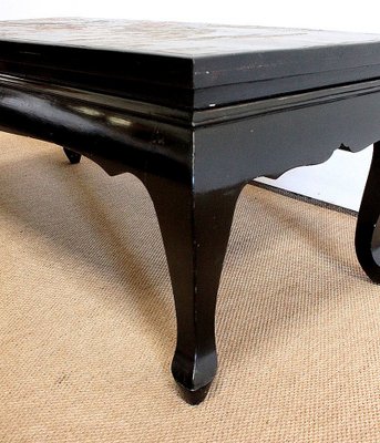 Small Chinoiserie Coffee Table With, Small Black Lacquer Coffee Table